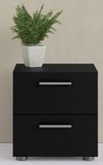 Pepe Black 2 Drawer Bedside Cabinet