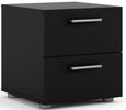 Pepe Black 2 Drawer Bedside Cabinet