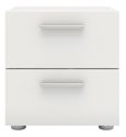 Pepe White 2 Drawer Bedside Cabinet
