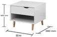 Perce White 1 Drawer Bedside Cabinet