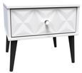 Pixel White 1 Drawer Bedside Table