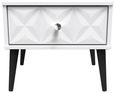 Pixel White 1 Drawer Bedside Table