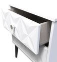 Pixel White 2 Drawer Bedside Cabinet