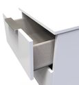 Plymouth White Gloss 2 Drawer Bedside Cabinet