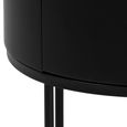 Polo Bedside Table - 1 Drawer - Round - Black Painted