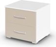 Rauch Aditio 2 Drawer Bedside Cabinet - Alpine White and Champagne