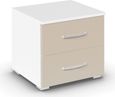 Rauch Aditio 2 Drawer Bedside Cabinet - Alpine White and Champagne