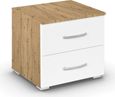 Rauch Aditio 2 Drawer Bedside Cabinet - Artisan Oak and Alpine White