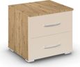 Rauch Aditio 2 Drawer Bedside Cabinet - Artisan Oak and Champagne