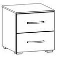 Rauch Aditio 2 Drawer Bedside Cabinet - Artisan Oak and Metallic Dark Grey