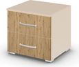 Rauch Aditio 2 Drawer Bedside Cabinet - Champagne and Artisan Oak