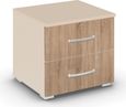 Rauch Aditio 2 Drawer Bedside Cabinet - Champagne and Sonoma Oak