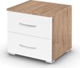 Rauch Aditio 2 Drawer Bedside Cabinet - Sonoma Oak and Alpine White