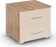 Rauch Aditio 2 Drawer Bedside Cabinet - Sonoma Oak and Champagne