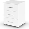 Rauch Aditio 3 Drawer Bedside Cabinet - Alpine White