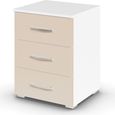 Rauch Aditio 3 Drawer Bedside Cabinet - Alpine White and Champagne