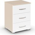 Rauch Aditio 3 Drawer Bedside Cabinet - Champagne and Alpine White