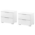 Rauch Alabama 2 Drawer Bedside Cabinet - Set of 2 - Alpine White