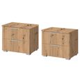 Rauch Alabama 2 Drawer Bedside Cabinet - Set of 2 - Artisan Oak
