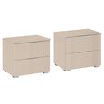 Rauch Alabama 2 Drawer Bedside Cabinet - Set of 2 - Champagne
