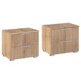 Rauch Alabama 2 Drawer Bedside Cabinet - Set of 2 - Sonoma Oak