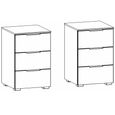 Rauch Alabama 3 Drawer Bedside Cabinet - Set of 2 - Alpine White