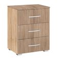 Rauch Alegro 3 Drawer Bedside Cabinet - Sonoma Oak