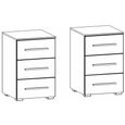 Rauch Alvor 3 Drawer Bedside Cabinet - Set of 2 - Sonoma Oak and Alpine White