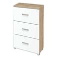 Rauch Alvor 3 Drawer Bedside Cabinet - Sonoma Oak and Alpine White
