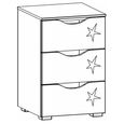 Rauch Arnstein 3 Drawer Bedside Cabinet - Artisan Oak and White High Gloss