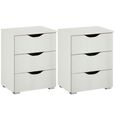 Rauch Arnstein 3 Drawer Bedside Cabinet - Set of 2 - Alpine White