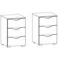 Rauch Arnstein 3 Drawer Bedside Cabinet - Set of 2 - Sonoma Oak and Alpine White