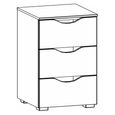Rauch Arnstein 3 Drawer Bedside Cabinet - Sonoma Oak and Alpine White
