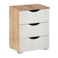 Rauch Arnstein 3 Drawer Bedside Cabinet - Sonoma Oak and Alpine White