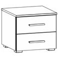 Rauch Base 2 Drawer Bedside Cabinet - Metallic Dark Grey