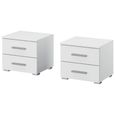 Rauch Base 2 Drawer Bedside Cabinet - Set of 2 - Alpine White
