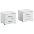 Rauch Base 2 Drawer Bedside Cabinet - Set of 2 - Alpine White