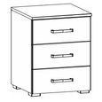 Rauch Corvo 3 Drawer Bedside Cabinet - Alpine White