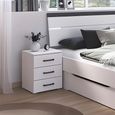 Rauch Corvo 3 Drawer Bedside Cabinet - Alpine White