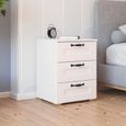 Rauch Cottage 3 Drawer Bedside Cabinet - Alpine White