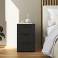 Rauch Flipp 3 Drawer Bedside Cabinet with Adjustable Height - Graphite