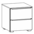 Rauch Monostar 2 Drawer Bedside Cabinet - Metallic Dark Grey
