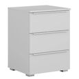 Rauch Monostar 3 Drawer Bedside Cabinet - Alpine White