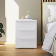 Rauch Monostar 3 Drawer Bedside Cabinet - Alpine White