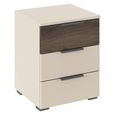 Rauch Sajo 3 Drawer Bedside Cabinet - Champagne and Atlantic Dark Oak