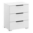 Rauch Skat Meridian 3 Drawer Bedside Cabinet - Alpine White