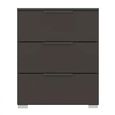 Rauch Skat Meridian 3 Drawer Bedside Cabinet - Graphite