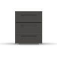 Rauch Skat Pure 3 Drawer Bedside Cabinet - Graphite