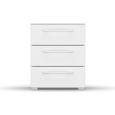 Rauch Skat Shine 3 Drawer Bedside Cabinet - Alpine White