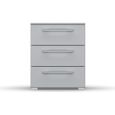 Rauch Skat Shine 3 Drawer Bedside Cabinet - Silk Grey